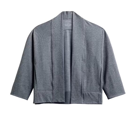 Ministry of‎ Supply Merino Wool Blend Fusion Terry Cardigan Gray Heather XS NWT - Picture 3 of 9
